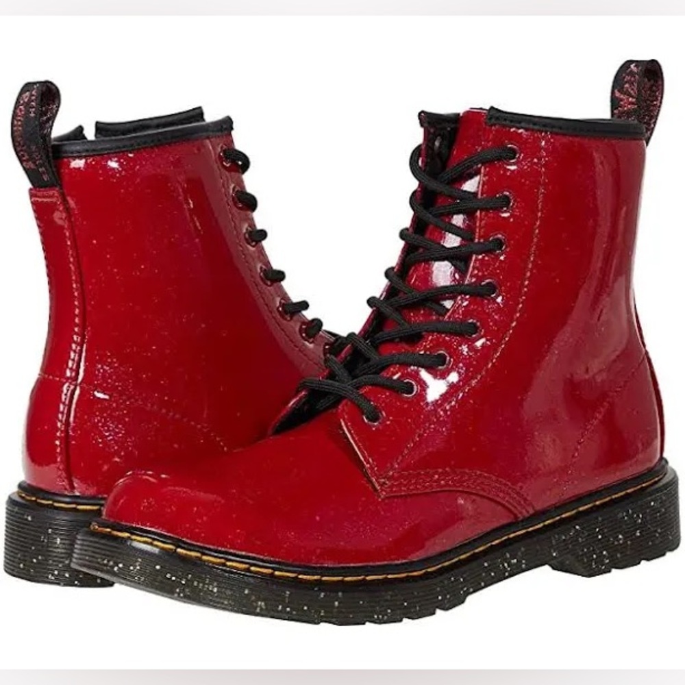 Girls Dr Martens Cosmic Red Boots- excellent condition